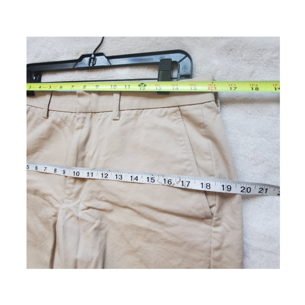 J crew chinos trousers beige flat front cotton size 32x32 - Picture 3 of 8
